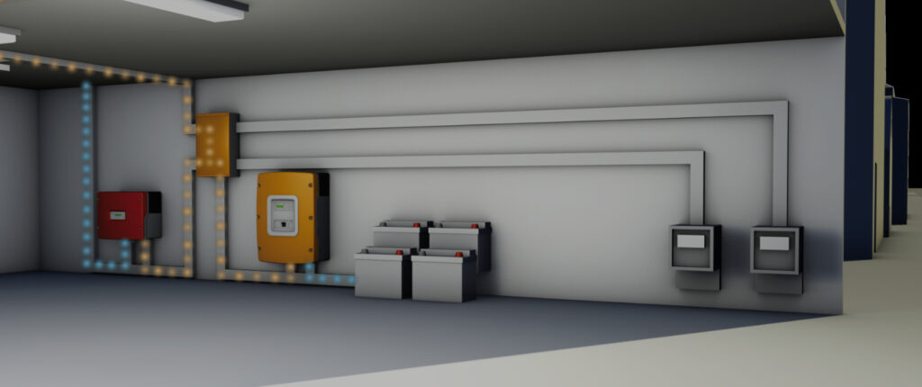 Kasten produzieren Energie